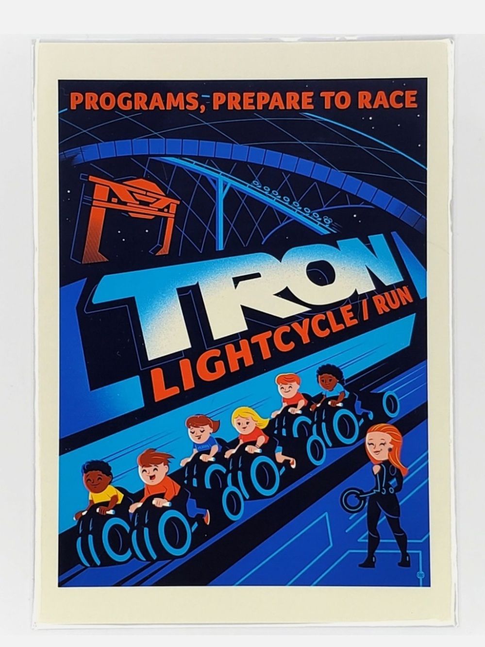 Tron Lightcycle Run Postcard WonderGround Disney Dave Perillo Magic Kingdom 2026